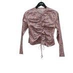 バッカ BACCA 花柄 リバティプリント ギャザードフリルブラウス 35-01-41-01001 ホワイト×レッド サイズ：36