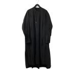 [ снижение цены ]KLASICA Tucked Long Shirts Dress длинный рубашка платье One-piece 25S-ISH-d26 черный размер :