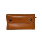 クロムハーツ CHROME HEARTS WAVE 三つ折り長財布 ブラウン