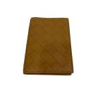 ショッピングダメージ ボッテガヴェネタ BOTTEGA VENETA イントレチャート パスポートケース キャメル