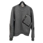 エルメス HERMES ウールカシミヤ Crewneck Sweater with pocket detail グレー サイズ：L