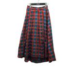 【値下げ】GRACE CONTINENTAL チェック柄 スカート 1832 1250-0 レッド×ブルー サイズ：36 (堀江店)
