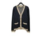 グッチ GUCCI カーディガン 660290 ベージュ×ネイビー サイズ：XL
