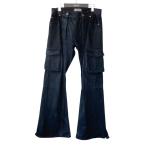 ノー マス プロッド NO MASS PROD 加工 フレア カーゴパンツ ブラック サイズ：2