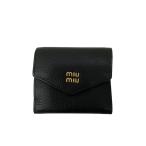 ミュウミュウ MIU MIU 二つ折財布 5MH051 ブラック