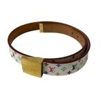 [ снижение цены ]LOUIS VUITTON мульти- монограмма ремень белый (EC)