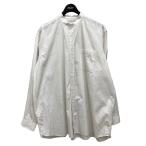 INDIVIDUALIZED SHIRTS バンドカラーシャツ ストライプ ホワイト×ブラウン サイズ:- (梅田クロス茶屋町店) 220413