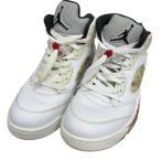 ショッピングシュプリーム シュプリーム×ナイキ Supreme×NIKE Nike Air Jordan 5 Retro スニーカー 824371-101 ホワイト サイズ：2