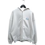 バレンシアガ BALENCIAGA 24AW LOOP SPORTS ICON HOODIE ロゴプリント ジップパーカー 803264 グレー サイ