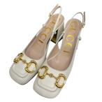 ショッピングgucci グッチ GUCCI ホースビットパンプス パンプス ホワイト サイズ：35.5(22.5cm)