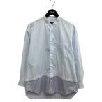 コムデギャルソンオム COMME des GARCONS HOMME 綿ブロード×綿ストライプ バンドカラーL Sシャツ 長袖シャツ HI-B001