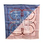[ снижение цены ]HERMES Calle 70 большой style .. шарф розовый × голубой (EC)