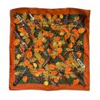  Hermes HERMES Calle 90 AU PLUS DRU шарф orange × зеленый 