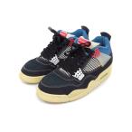 【値下げ】NIKE ×UNION DC9533-001 AIR JORDAN 4 RETRO SP スニーカー ブラック×イエロー サイズ：25．5