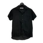 ショッピングINDIVIDUALIZED INDIVIDUALIZED SHIRTS リネンオープンカラーシャツ ブラック (京都店) 220707