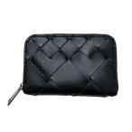 【値下げ】BOTTEGA VENETA スペースイントレチャート ファスナー付きコインパース ブラック (京都店)