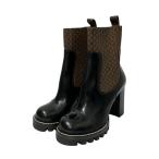 ショッピングヴィトン ルイヴィトン LOUIS VUITTON サイドゴアブーツ ブラウン サイズ：35 1/2