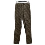 フェンディ FENDI パンツ ベージュ×ブラック サイズ：28