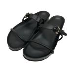 Theory レザーサンダル Nappa Tubular Slid 一部店舗限定 ブラック サイズ:37 (堅田店) 220602