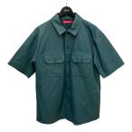 ショッピングシュプリーム シュプリーム SUPREME Leather Work Shirt 羊革半袖シャツ 23AW グリーン サイズ：Ｍ