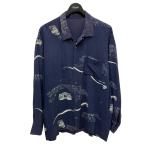 ショッピングアロハシャツ ポータークラシック Porter Classic 18AW CINEMA ALOHA アロハシャツ ネイビー サイズ：S