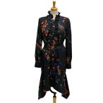 トリーバーチ TORY BURCH 花柄 シャツワンピース ブラック サイズ：2