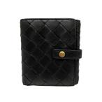 ボッテガヴェネタ BOTTEGA VENETA イントレチャート 3つ折り財布 ブラック