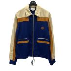 ショッピングgucci 【値下げ】GUCCI ジャージ切替ジャケット ベージュ×ネイビー サイズ：M (堅田店)