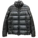 【値下げ】MONCLER GABERIC レザーダウンジャケット 420914193105 ブラック サイズ：4 (堅田店)