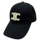ショッピングセリーヌ セリーヌ CELINE トリオンフ ベースボール キャップ 2AUT6969P ブラック サイズ：L
