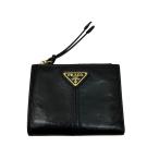 ショッピングプラダ プラダ PRADA ソフトルックスレザー 2つ折り財布 1ML050 ブラック