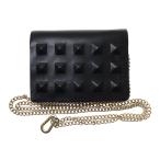 [ снижение цены ]ALL SAINTS HONORE STUDDED LEATHER CARDHOLDER карта держатель WR536X черный ( Akashi магазин )