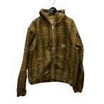 【値下げ】stussy 24SS WORK JACKET UNLINED PLAIDワークジャケット パーカー 115768 ベージュ サイズ:XL (EC)