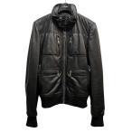 ショッピングGABBANA ドルチェアンドガッバーナ DOLCE ＆ GABBANA レザージャケット G9971L FULLKY ブラック サイズ：46