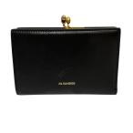【値下げ】JIL SANDER 2つ折りがま口財布 ブラック (明石店)