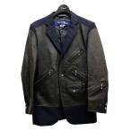 ショッピングギャルソン ジュンヤワタナベコムデギャルソン×ブルックスブラザーズ JUNYA WATANABE CDG×BROOKS BROTHERS レザー切替ジャケット ネ