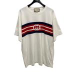 グッチ GUCCI インターロッキングG ストライプ Tシャツ 半袖カットソー 616036 XJDAG ホワイト サイズ:L