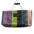 マルニ MARNI メッシュトートバッグ ブルー