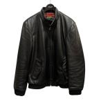 ショット×シュプリーム Schott×Supreme 16SS Leather Harrington Jacket レザージャケット ブラック サイズ