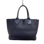 ショッピングボッテガヴェネタ ボッテガヴェネタ BOTTEGA VENETA イントレチャート カバPM トートバッグ ネイビー サイズ：-