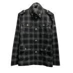 バーバリーブラックレーベル BURBERRY BLACK LABEL チェックジャケット BMP61 113 07 ブラック×グレー サイズ：M