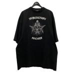 バレンシアガ BALENCIAGA GOTHIC OVERSIZE T SHIRT ワイドカットソー 641614 ブラック サイズ:S