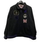 ニードルズ×ステュディオス Needles×STUDIOUS VARSITY JACKET スタジャン LQ381 ブラック サイズ:M