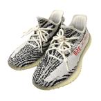 アディダス adidas YEEZY BOOST 350 V2 スニーカー CP9654 ホワイト×ブラック サイズ：25.5cm