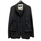 ショッピングギャルソン コムデギャルソンオム COMME des GARCONS HOMME ストライプジャケット HO J004 ブラック サイズ：L