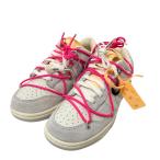 ショッピングDUNK ナイキ×オフホワイト NIKE×OFFWHITE DUNK LOW スニーカー DJ0950 117 グレー×ホワイト×ピンク サイズ：27cm