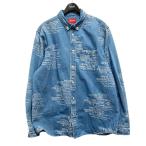 シュプリーム Supreme Trademark Jacquard Denim Shirt デニムシャツ インディゴ サイズ：L