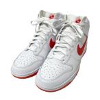 ショッピングDUNK ナイキ NIKE DUNK HI RETRO ハイカットスニーカー DV0828 100 ホワイト×レッド サイズ：27.5cm