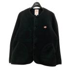 ダントン DANTON ノーカラーフリースカーディガン JD 8911 ブラック サイズ：34