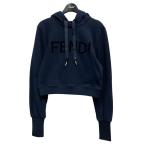 フェンディ FENDI クロップド プルオーバーパーカー FS7516 AJ0U ネイビー サイズ：XS